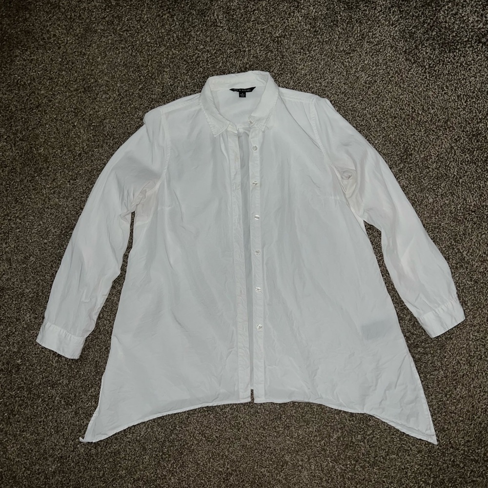 Zac & Rachel Vintage OG Lyocell White Casual Button Down Fancy Shirt